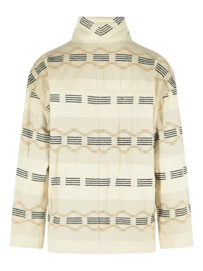 Isabel Marant Quayla Beige Cotton Blend Jacket In Neutral