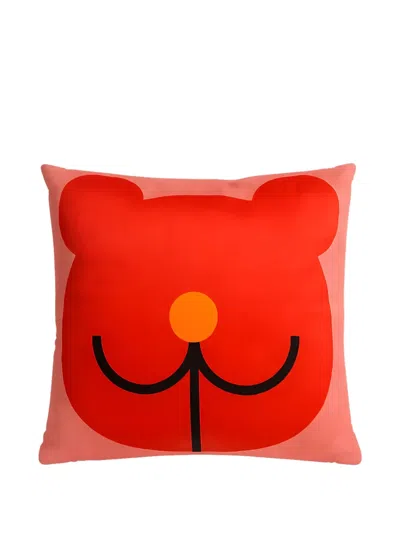 Qeeboo Milú Bear-print Cushion In Red