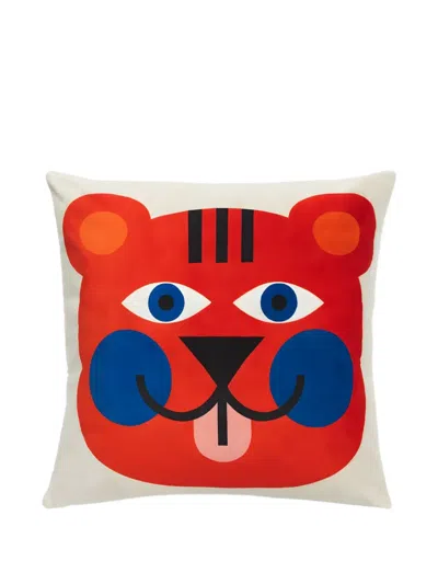 Qeeboo Milú Bear-print Cushion In Red
