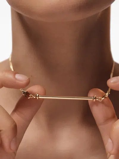 Marie Lichtenberg Polished Connector Pendant In Gold