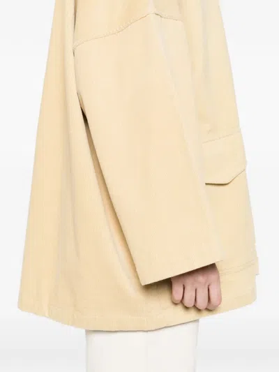 Totême Flap-pocket Coat In Neutral