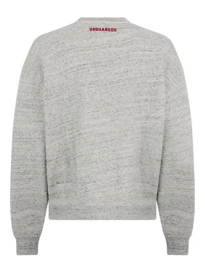 Dsquared2 D2 College Crew-neck Sweatshirt In Gray
