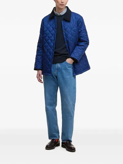 Barbour Diamond Quilted Jacket In Blue