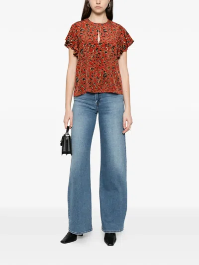 7 For All Mankind Buttoned Wide-leg Jeans In Blue