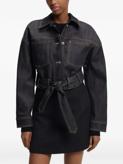 Hugo Boss Seam Denim Jacket In Blue