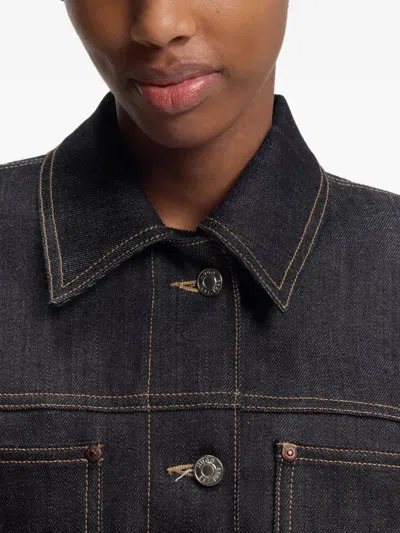 Hugo Boss Seam Denim Jacket In Blue
