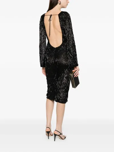 Dolce & Gabbana Sequinembellished Midi Dress In Black