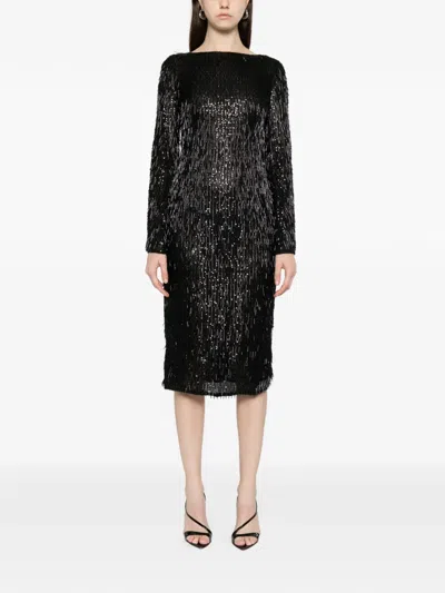 Dolce & Gabbana Sequinembellished Midi Dress In Black