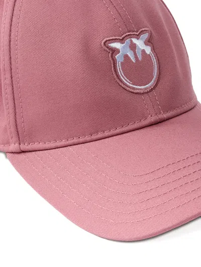 Pinko Love Birds-embroidered Baseball Cap In Pink