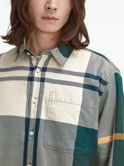 Barbour Check-pattern Patch-pocket Shirt In Green