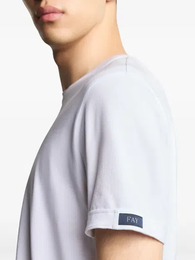 Fay Crew-neck T-shirt In White