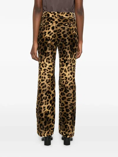 Ba&sh Animal-print Trousers In Brown