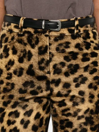 Ba&sh Animal-print Trousers In Brown