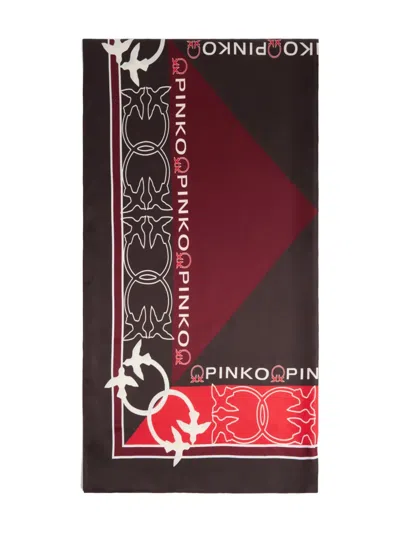 Pinko Patterned Scarf In Black