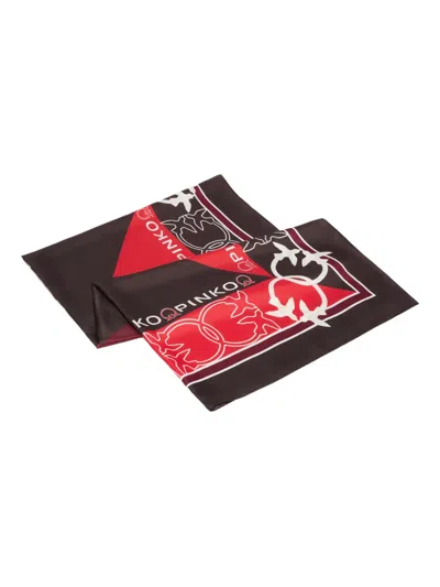 Pinko Patterned Scarf In Black