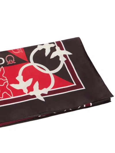 Pinko Patterned Scarf In Black