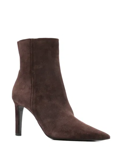 Pre-owned Jimmy Choo Frankie Pointed Ankle Boots In Brown