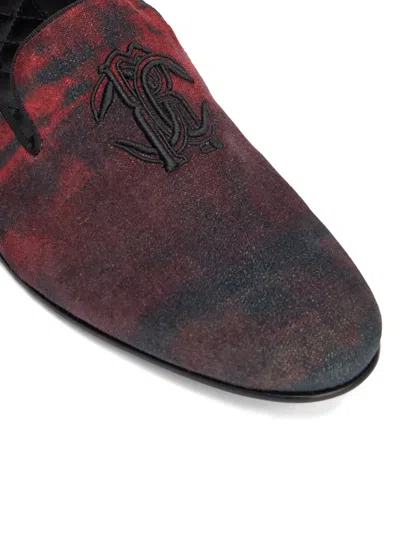 Roberto Cavalli Logo-embroidered Loafers In Multi