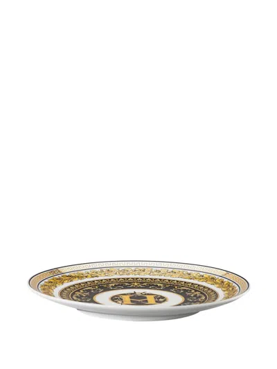 Versace Home Virtus Alphabet H Decorated Plate In Multi
