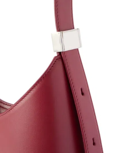 Jil Sander Eldorado Leather Shoulder Bag In Red