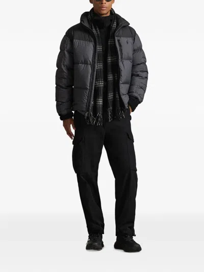 Polo Ralph Lauren Logo-embroidered Bomber In Black