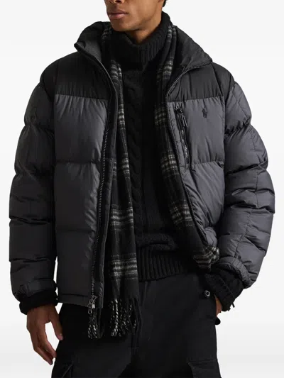 Polo Ralph Lauren Logo-embroidered Bomber In Black