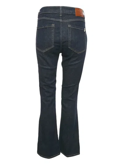 Pre-owned Weekend Max Mara Logo-patch Flared Denim Jeans In Blue