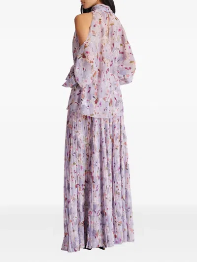 Balmain Flowers-print Blouse In Purple