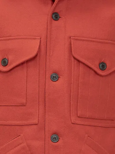 Ceccarelli Front-pockets Jacket In Orange