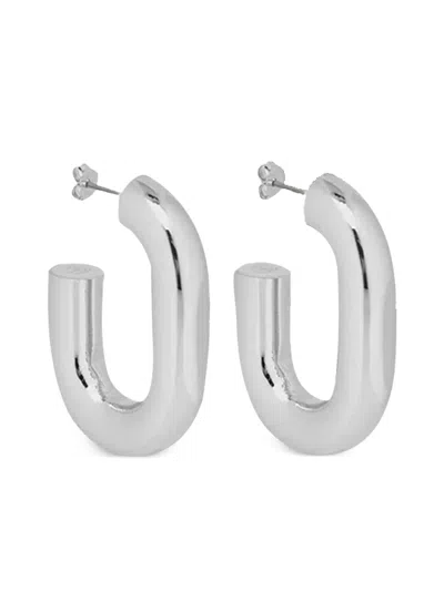 Rabanne Half-hoop Earrings In Silver