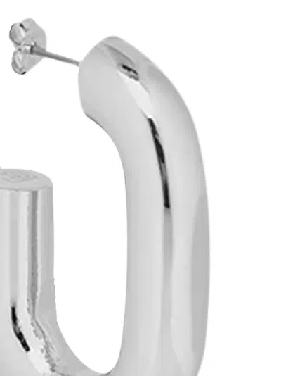 Rabanne Half-hoop Earrings In Silver