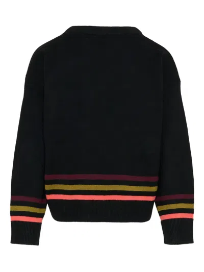 John Richmond Junior Logo Stripe Sweater In Black