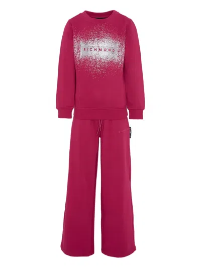 John Richmond Junior Logo Tracksuit In Pink