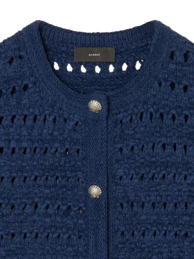 Alanui The Breath Of The Lagoon Buttoned Jacket In Blue