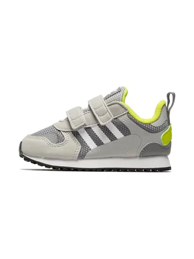Adidas Originals Touch-strap Striped Sneakers In Gray