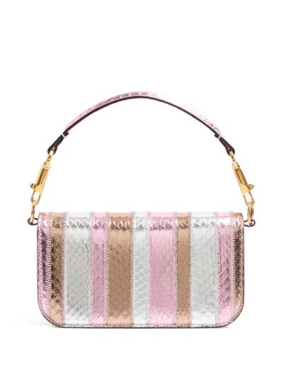Valentino Small Locò Laminated Vlogo Tote Bag In Multi