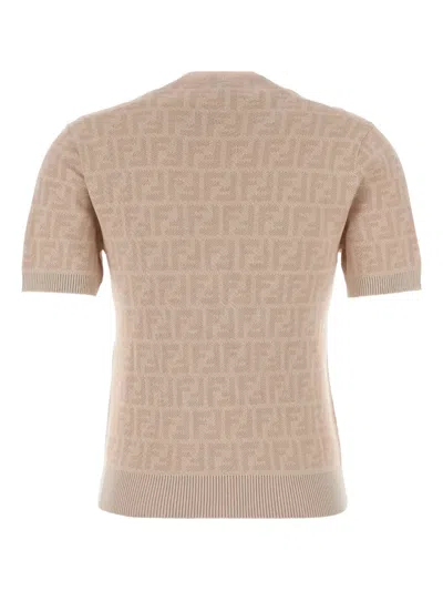 Fendi Embroidered Wool Blend Sweater In Animal Print