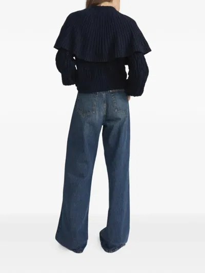 Frame Wide-leg Trousers In Blue