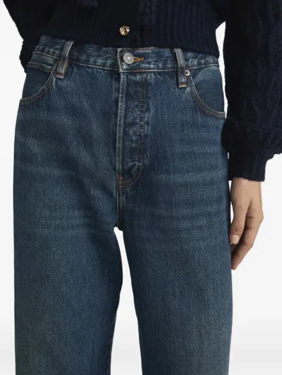 Frame Wide-leg Trousers In Blue