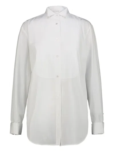 The Row Erelia Pleated Shirt In White