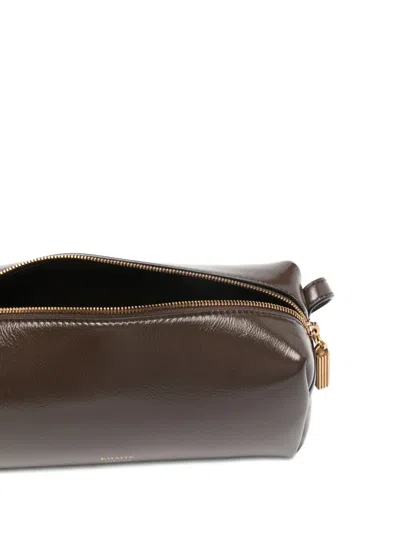 Khaite Logo-print Zip Mini Bag In Brown