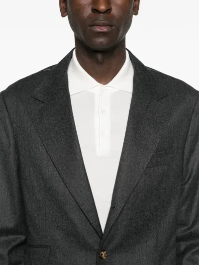 Brunello Cucinelli Single-breasted Suit In Gray