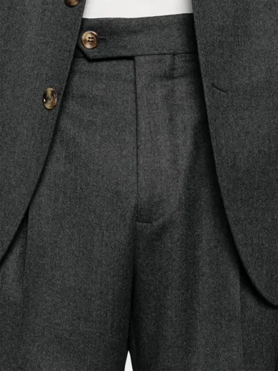 Brunello Cucinelli Single-breasted Suit In Gray