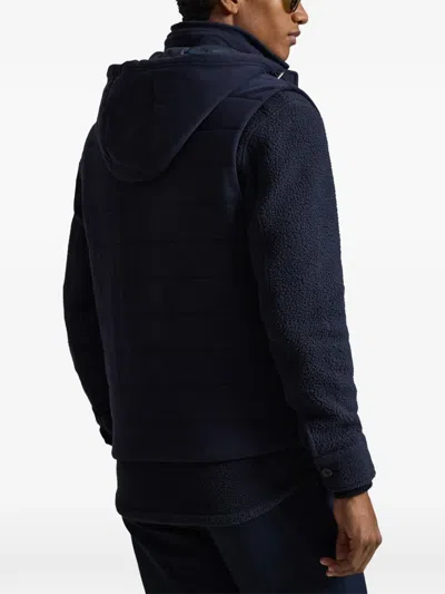 Polo Ralph Lauren Quilted-design Hooded Vest In Blue