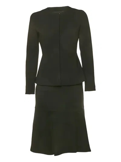Pre-owned Max Mara Crepe Skirt Suit In Black