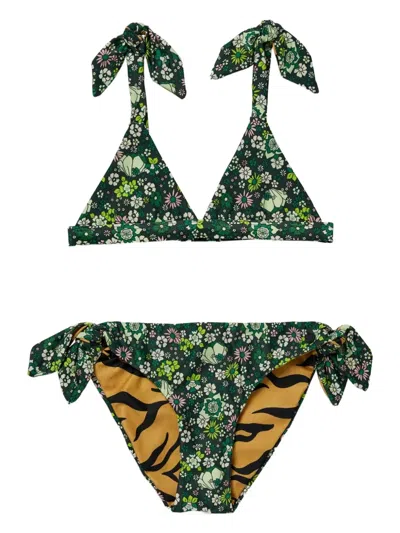 Scotch & Soda Two-piece Reversible Bikini In Brown