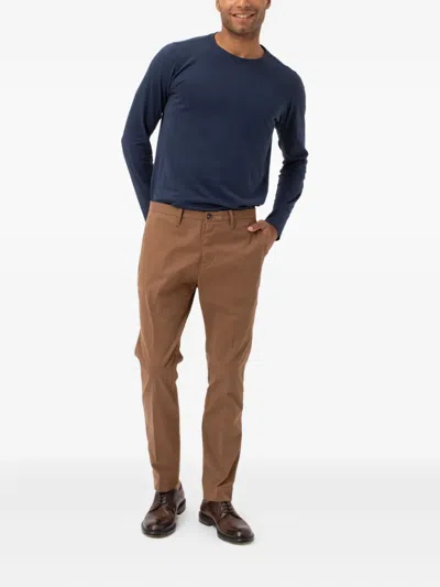 Nine In The Morning Button-fly Stretch-cotton Pants In Brown