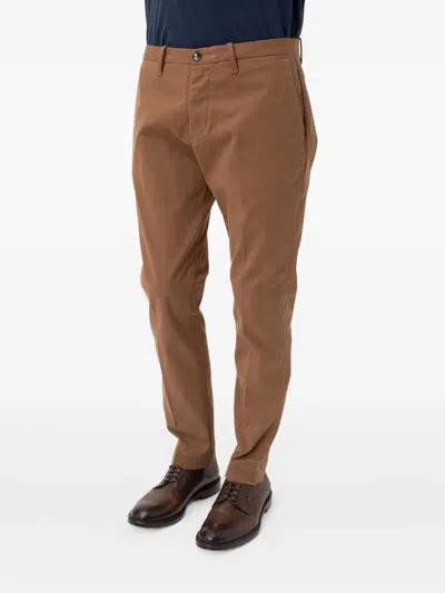 Nine In The Morning Button-fly Stretch-cotton Pants In Brown