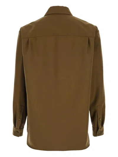 Apc Brown Jacket With Classic Collar And Buttoned Cuffs In Wool Blend Man In Brown
