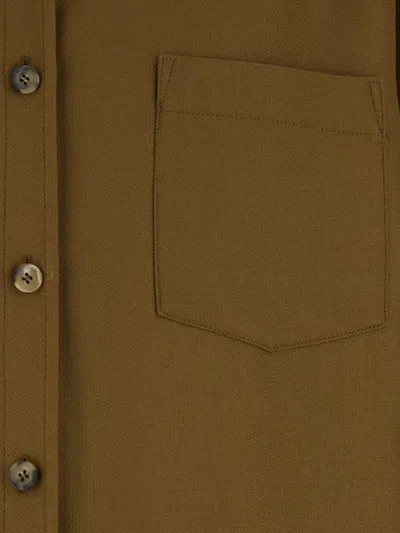 Apc Brown Jacket With Classic Collar And Buttoned Cuffs In Wool Blend Man In Brown